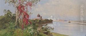 German, - View Of The Tajmahal by Ludwig Hans Fischer