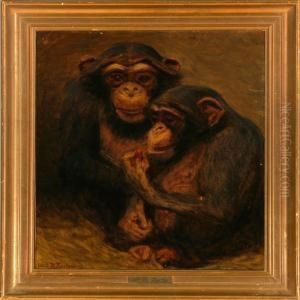 Two Monkeys by Vilhelm Theodor Fischer