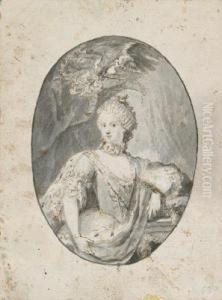 A Portrait Of An Elegant Lady by Fedele Fischetti
