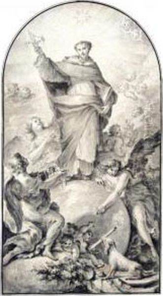 Design For An Altarpiece: St. Dominic In Glory - view 1