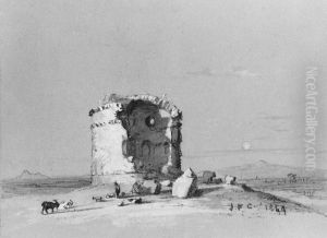 Torre dei Schiavi, The Roman Campagna (from Cropsey Album) by Jasper Francis Cropsey