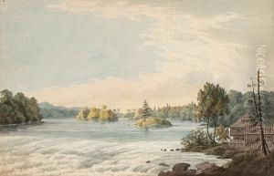 Rapids By A Timber Stockade