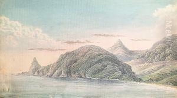 A Coastal Landscape With Two Wooded Peaks - view 1