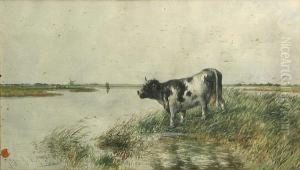 Cow Watering by Hugo Anton Fisher