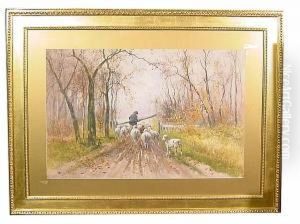 Letting The Sheep Out To Pasture by Hugo Anton Fisher