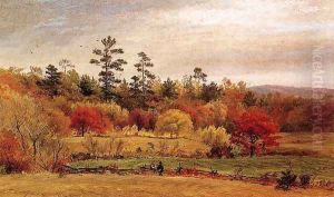 Conversation at the Fence by Jasper Francis Cropsey