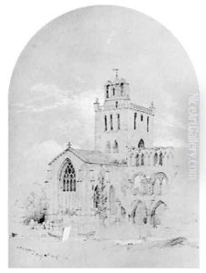 Jedburgh Abbey (from Cropsey Album) by Jasper Francis Cropsey