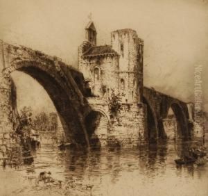 Pont D'avignon by E. Hedley Fitton