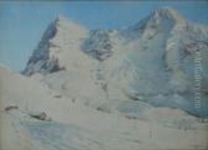 Eigar And Monch From The Wengernalp by Frederick R. Fitzgerald