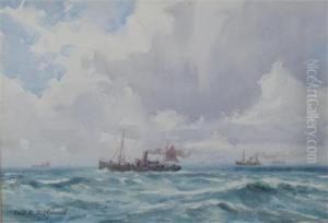 Steamships In A Choppy Sea