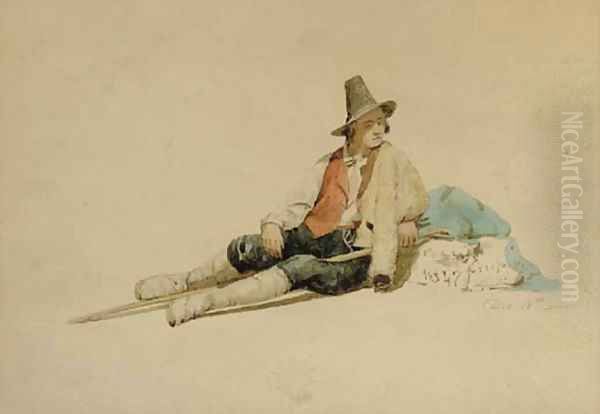 A Roman Shepherd and Other Figure Studies Five Works - view 1