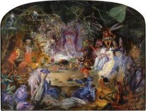 Sketch For The Fairy's Banquet (recto); Giving Alms (verso) by John Anster Fitzgerald