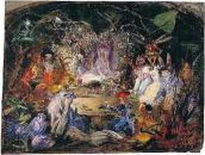 Sketch For 'the Fairies Banquet' (recto)
