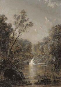 The Waterfall by Jasper Francis Cropsey