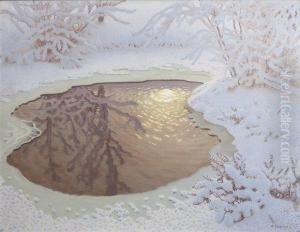 Paysage De Neige by Gustaf Fjaestad