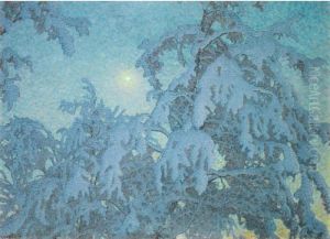 Gnistrande Vinternatt (glistening Winter Night) by Gustaf Fjaestad