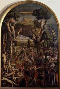 The Crucifixion and the Glorification the Ten Thousand Martyrs on Mt. Ararat by Vittore Carpaccio