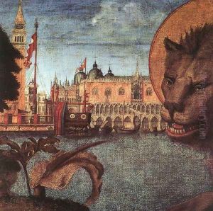 The Lion of St Mark (detail 2) 1516 by Vittore Carpaccio