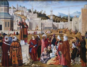 The Sermon of St Stephen 1514 by Vittore Carpaccio