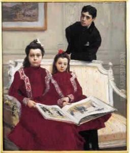 Frere Et Soeurs by Francois Flameng