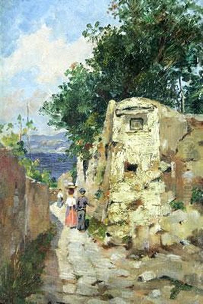 Scorcio Di Vicolo Con Figure - view 1
