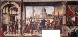 Arrival of the English Ambassadors 1495-1500 by Vittore Carpaccio