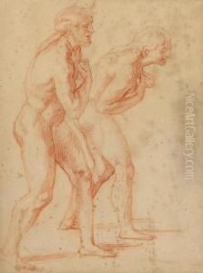 Study Of The "transfiguration Of Christ", After Raffaelosanti. by Hippolyte Flandrin