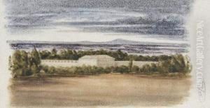 L'orangerie De La Villa Borghese by Hippolyte Flandrin