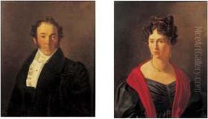 Portraits De Aubertine Salles Et De Louis Martial Salles Portraits De Aubertine Salles Et De Louis Martial Salles