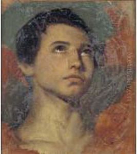 Etude De Tete De Jeune Homme by Hippolyte Flandrin