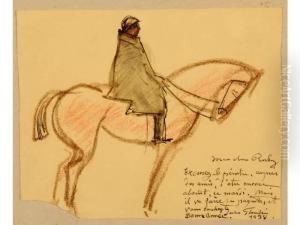 Le Poilu A Cheval. by Jules Flandrin
