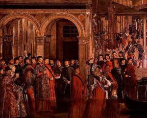The Miracle of the Relic of the True Cross on the Rialto Bridge, 1494 by Vittore Carpaccio