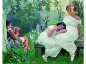 Pastorale Aux Deux Amies by Jules Flandrin