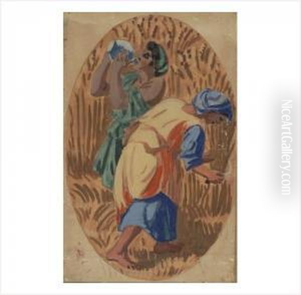 Hommes Travaillant Aux Champs (l'automne) - view 1