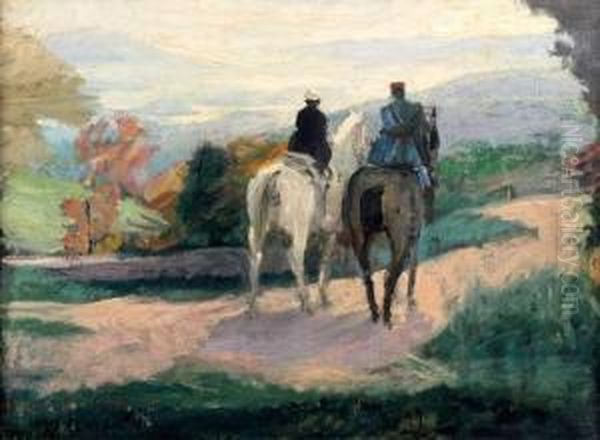 Deux Cavaliers En Promenade - view 1