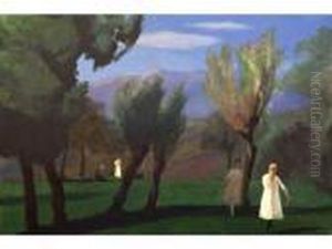 :dans La Prairie Corenc Vers 1918/1920 by Jules Flandrin