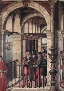 Arrival of the English Ambassadors (detail 1) 1495-1500 by Vittore Carpaccio