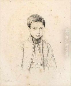 Portrait En Buste Dun Jeune Garcon by Paul Flandrin