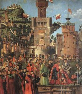 Departure of the Pilgrims (detail 1) 1495
