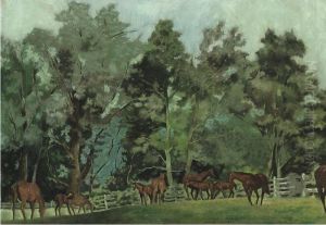 Broodmares And Foals, Lexington, Kentucky, 1948/49 by Vaughn Flannery