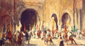 Fete A Meknes by Gustave Flasschoen