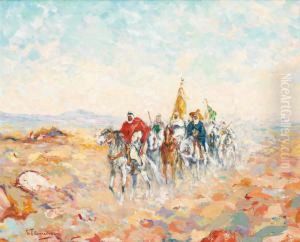 La Chevauchee Des Caids, Drapeaux En Tete
