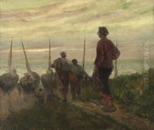 La Hora De La Pesca by Gustave Flasschoen