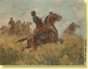 Charge De Cavalerie by Gustave Flasschoen