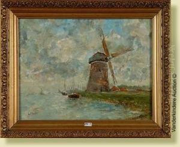 Paysage Hollandais Au Moulin - view 1