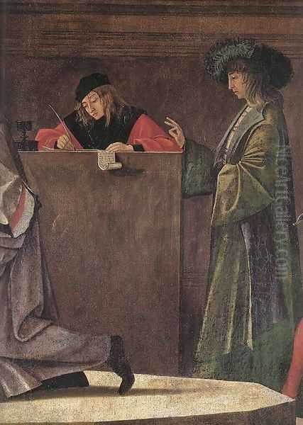 The Ambassadors Depart (detail) 1495-1500 - view 1
