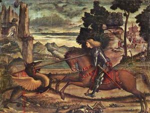 St George and the Dragon (detail) 1516 by Vittore Carpaccio