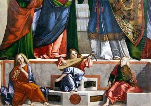 Musical Angels from the Presentation of Christ in the Temple, 1510 (detail) by Vittore Carpaccio