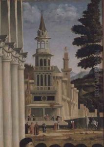 Debate of St. Stephen (detail of background) by Vittore Carpaccio