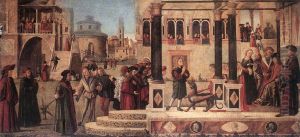 The Daughter of of Emperor Gordian is Exorcised by St Triphun 1507 by Vittore Carpaccio